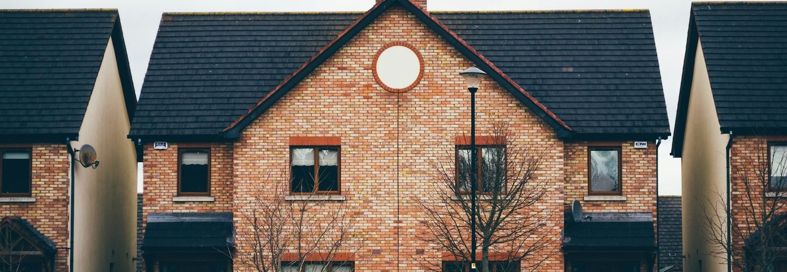 Row of townhomes in a residential neighborhood
